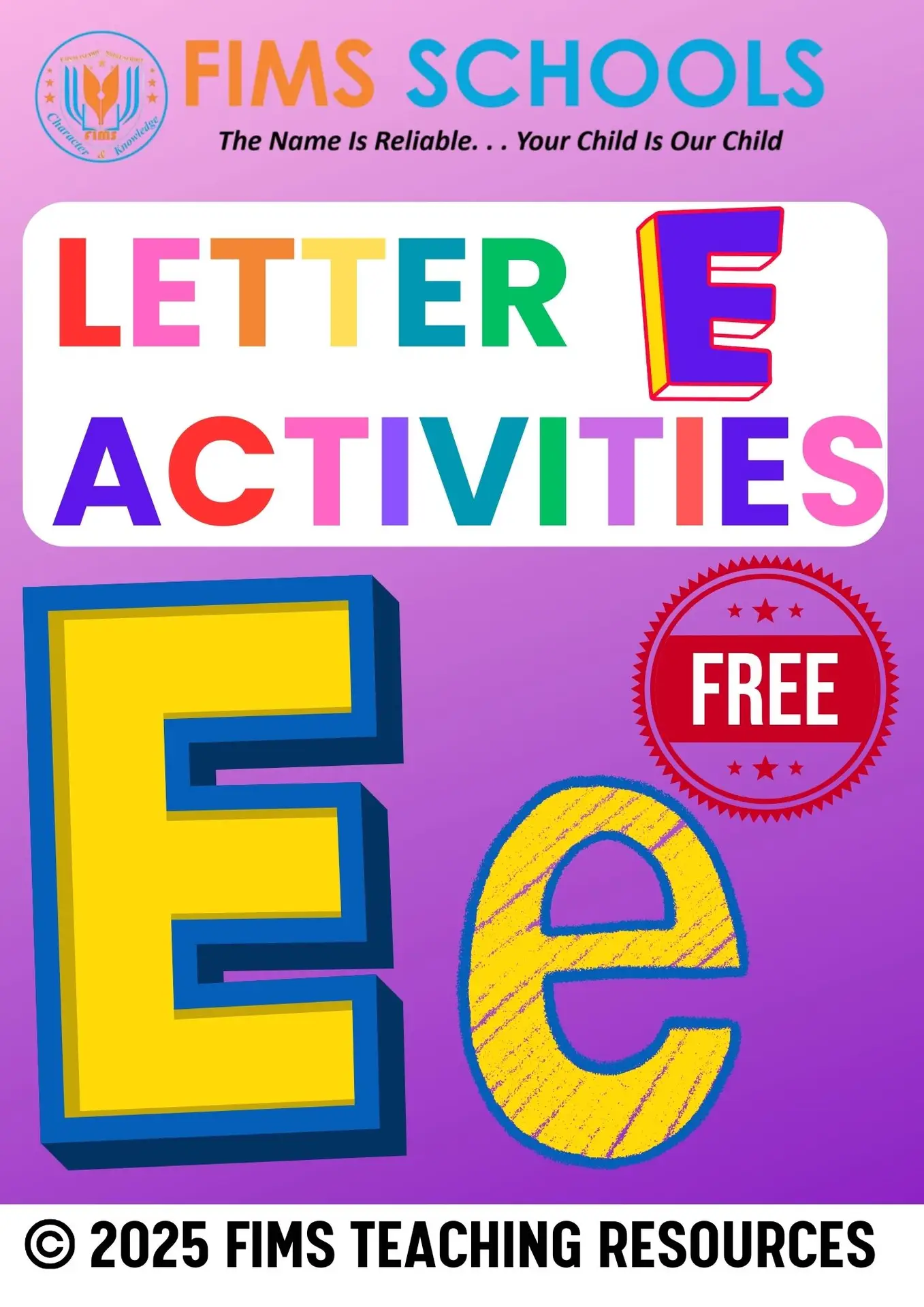 Free Printable Letter E Worksheets - Fimsschools
