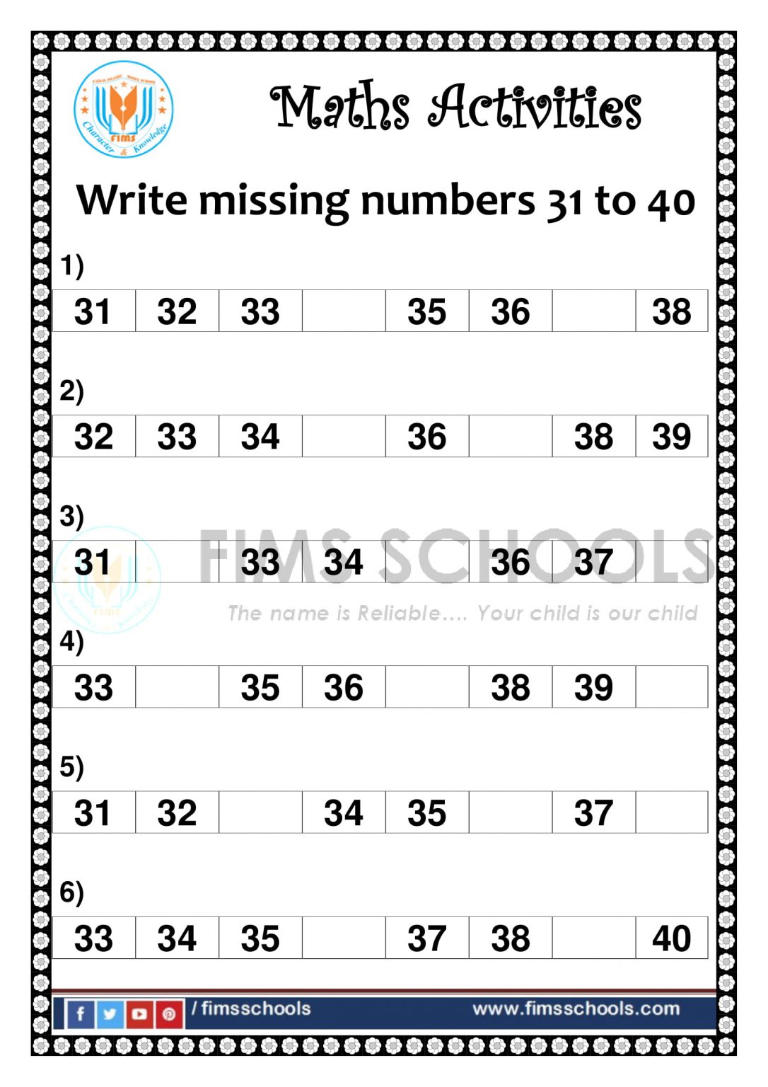 Alphabet A - Z crossword - Preschool FIMS SCHOOLS ...