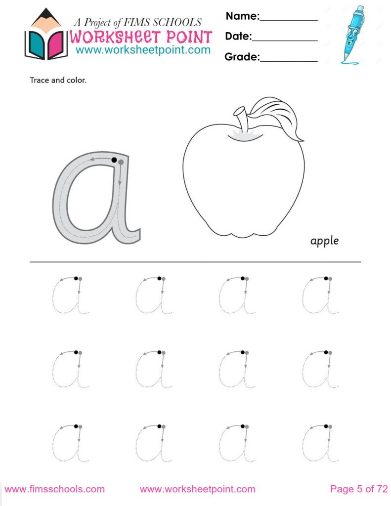 English Alphabet Worksheets Preschool