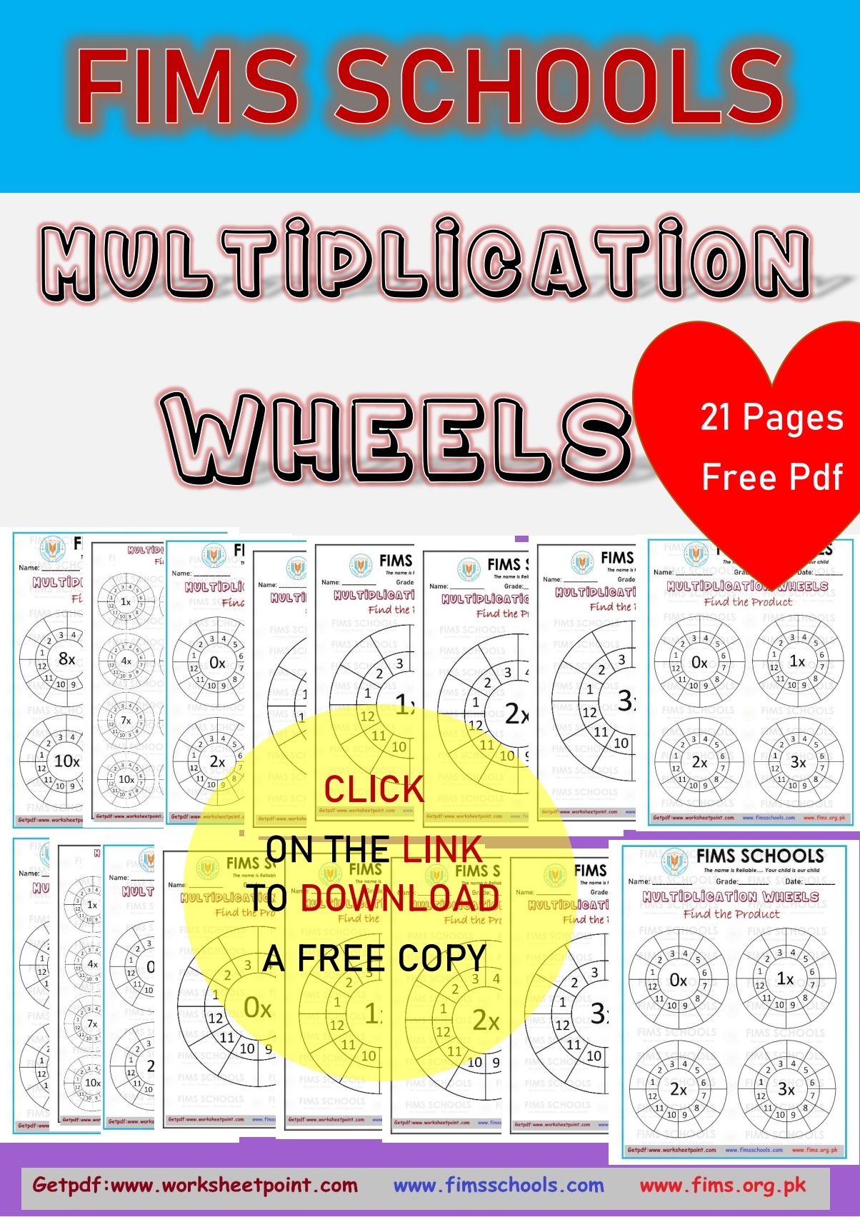 Rich Rusults on Google's SERP when searching for 'Multiplication worksheets,Multiplication Wheels'