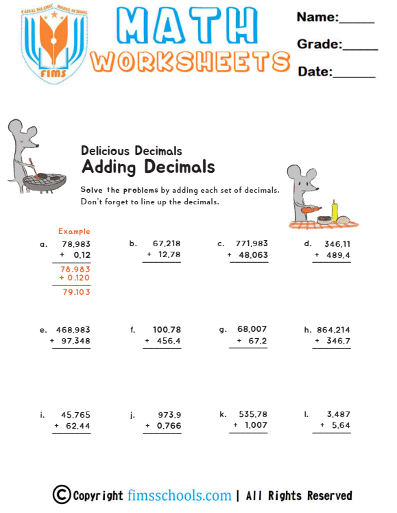 adding-decimals fimsschools