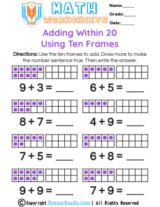 adding-within-20-using-ten-frames fimsschools