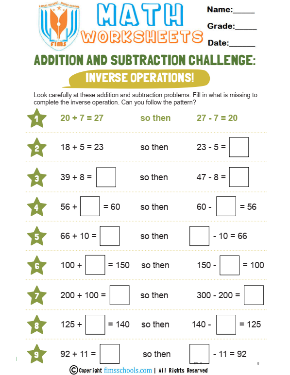 addition-and-subtraction-challenge fimsschools