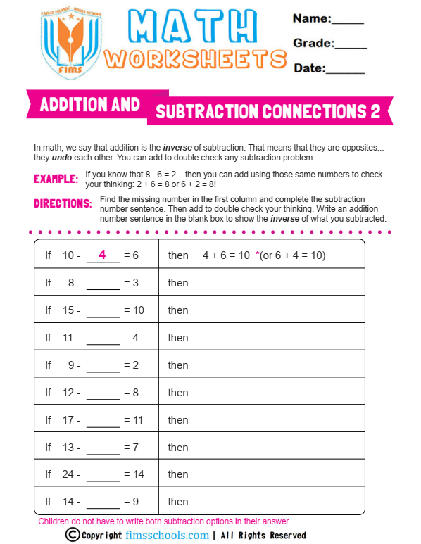 addition-and-subtraction-connections-2 fimsschools