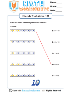 addition-facts-to-10 fimsschools