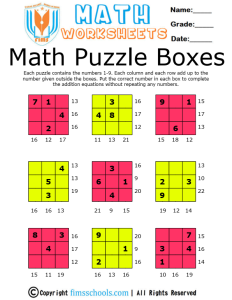 addition-math-puzzles-5 fimsschools