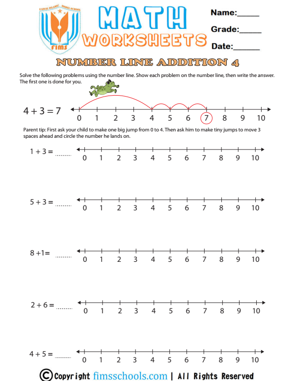 addition-using-a-number-line fimsschools