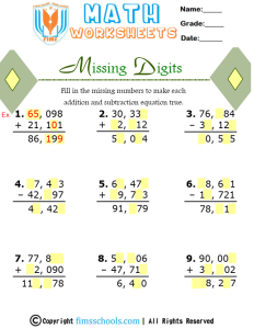 arithmetic-puzzles fimsschools