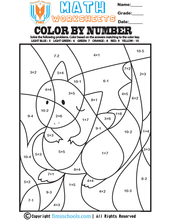 color-by-addition-facts fimsschools