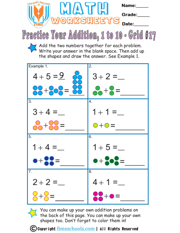 count-dots-singledigit-addition-17 fimsschools